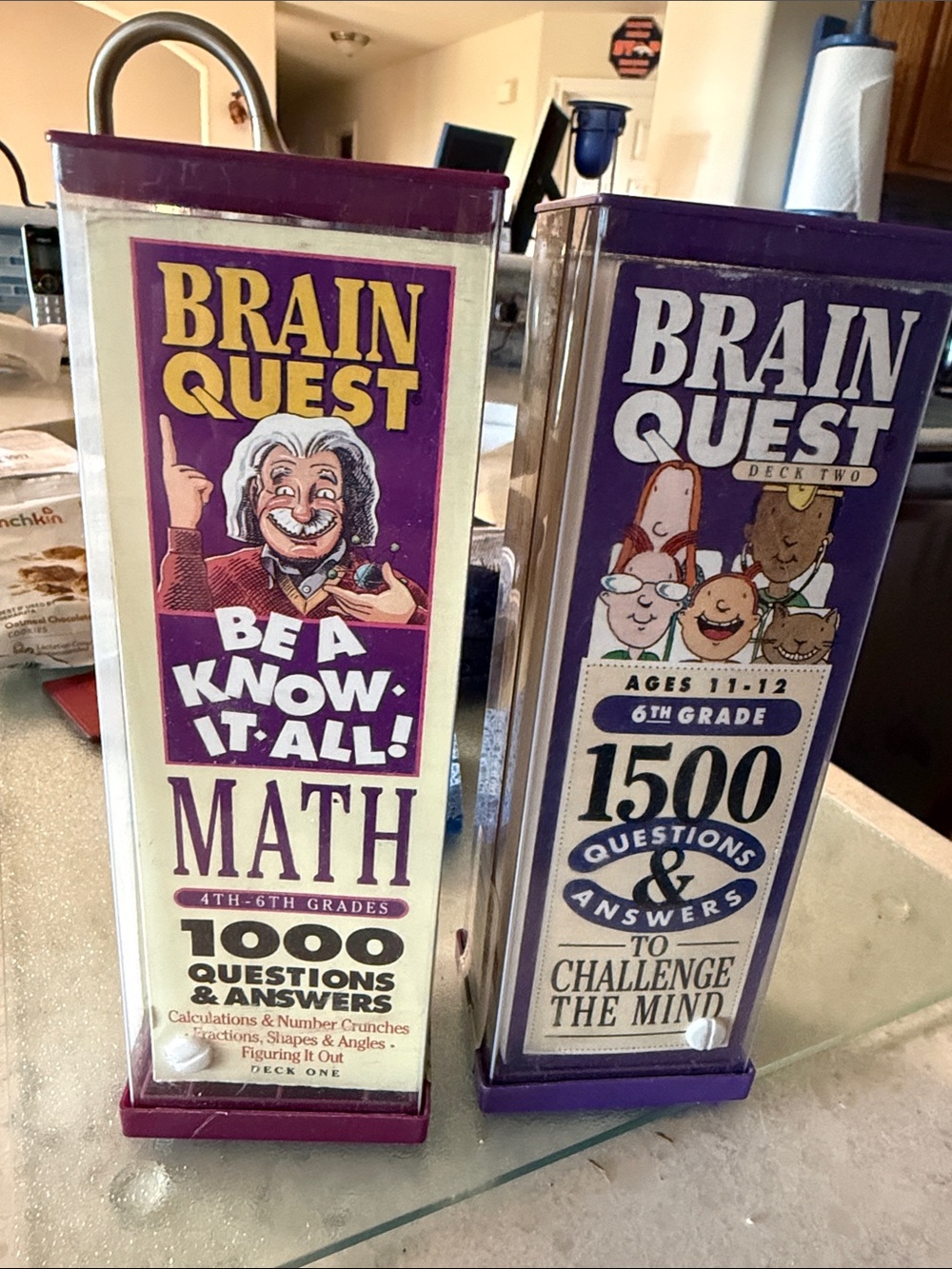 Brain Quest Educational Card Decks – 6th Grade & 4th–6th Math (Set of 2)